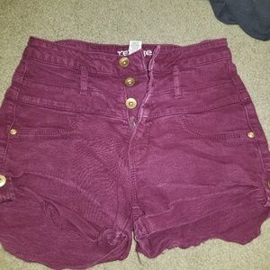High waisted jean shorts